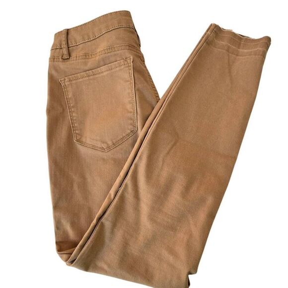 REWASH Brand LA Womens Frayed Cut Off Mid Rise Skinny Jeans Mustard Size 9/29 - Picture 13 of 14